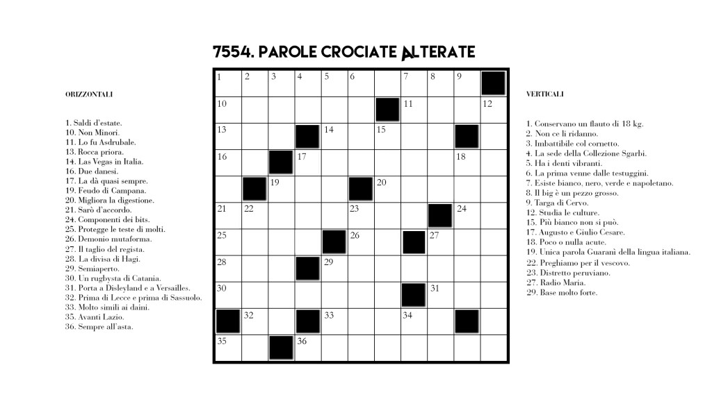 Parole Crociate Alterate