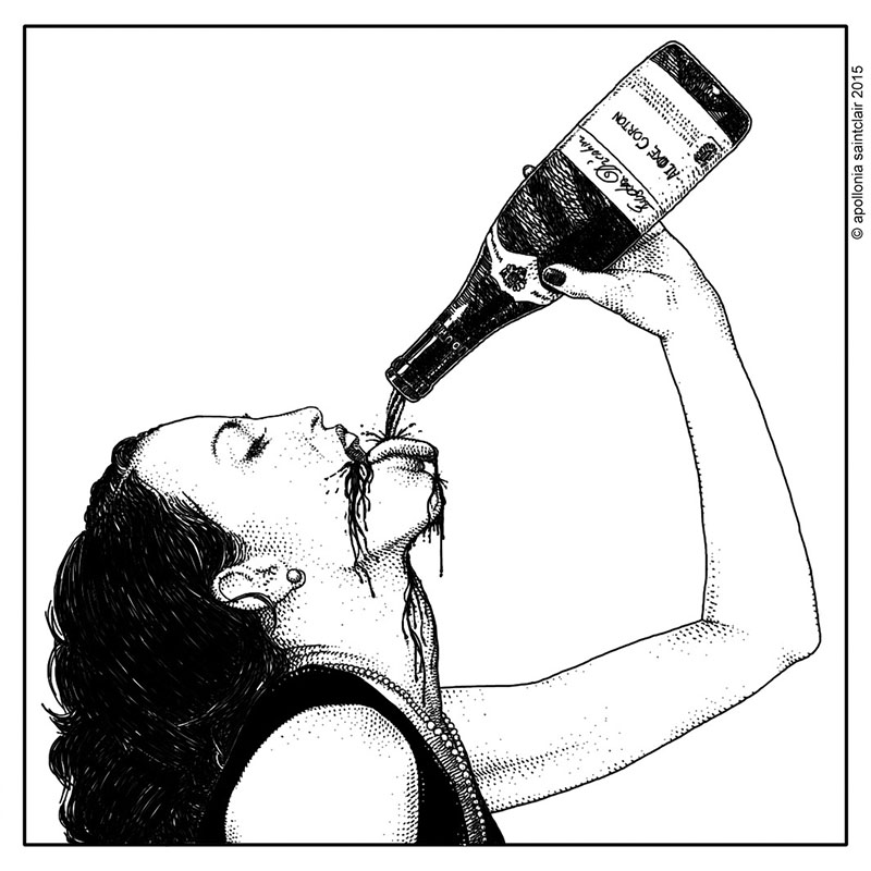 Ggiovane che beve a garganella